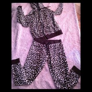 Juicy Couture snow leopard joggers track suit